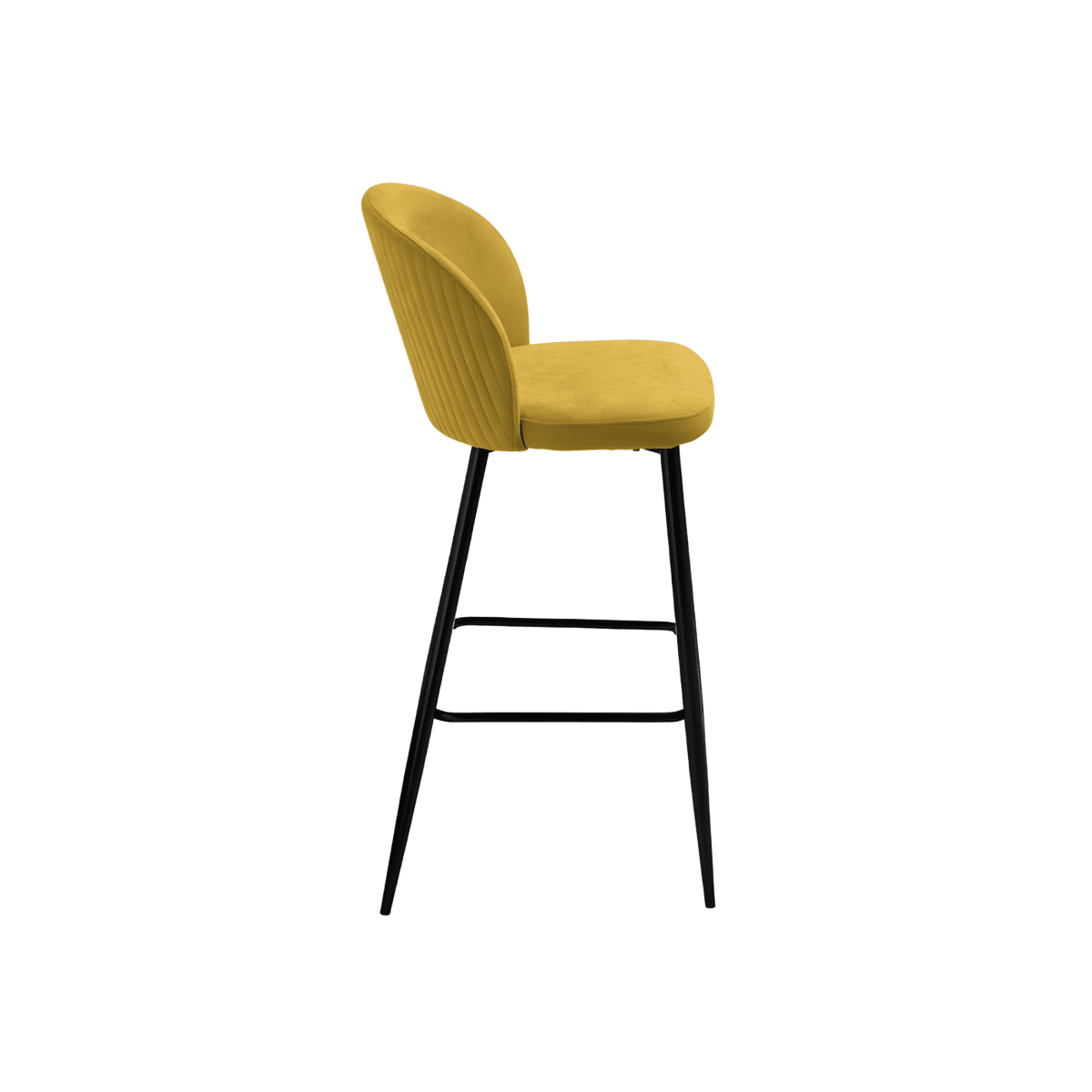Set di sgabelli alti moderni "Lizzy" in tessuto imbottite cm 48x53 93h - MondoViro