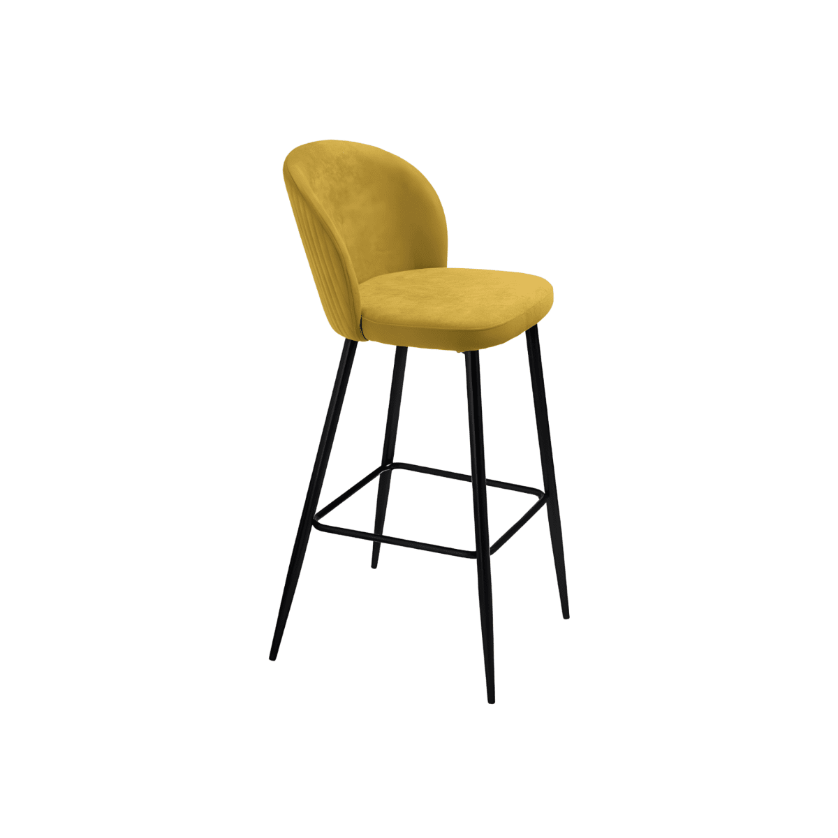 Set di sgabelli alti moderni "Lizzy" in tessuto imbottite cm 48x53 93h - MondoViro