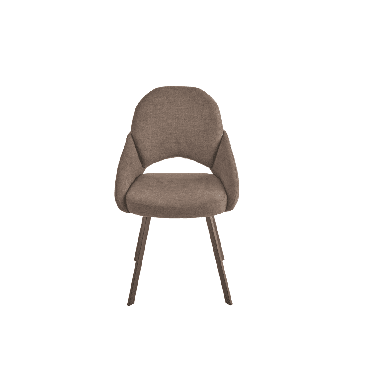 Set di sedie da pranzo "Dolly" imbottite in tessuto con struttura in metallo verniciato cm 56x56 90h - MondoViro