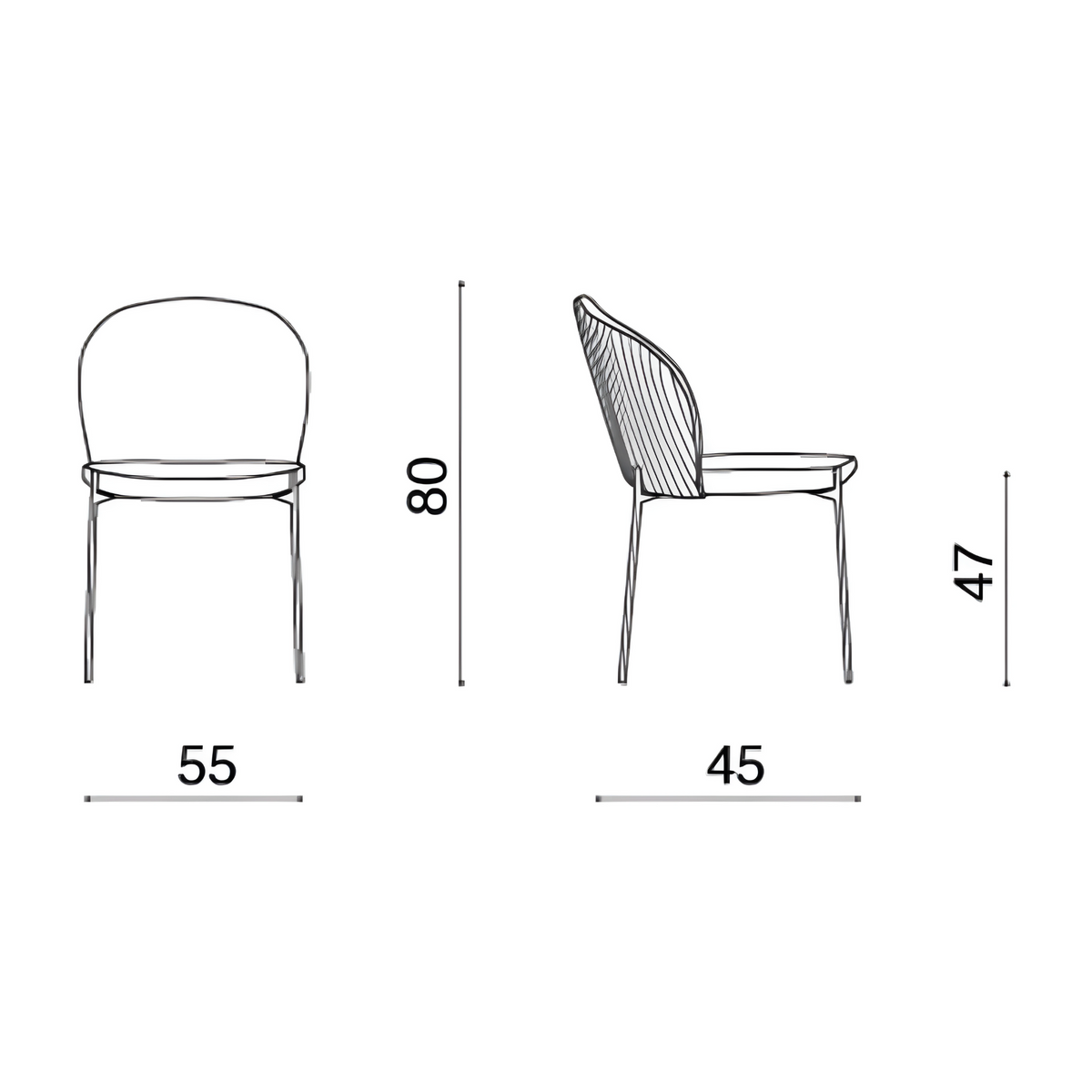 Set di sedie moderne in velluto "Jenny" con struttura in metallo dorato cm 55x45 80h