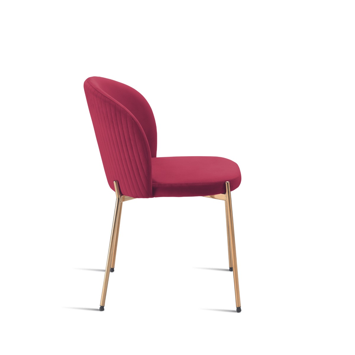 Set di sedie moderne in velluto "Jenny" con struttura in metallo dorato cm 55x45 80h