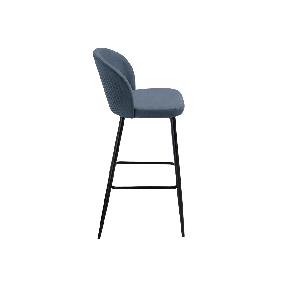 Set di sgabelli alti moderni "Lizzy" in tessuto imbottite cm 48x53 93h - MondoViro