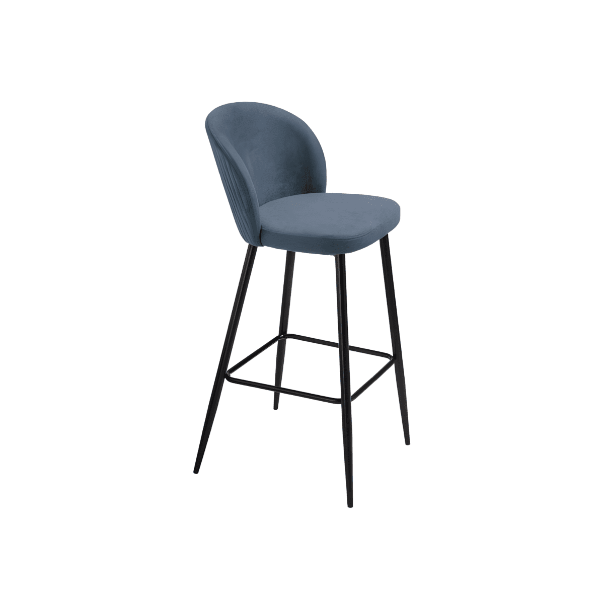 Set di sgabelli alti moderni "Lizzy" in tessuto imbottite cm 48x53 93h - MondoViro