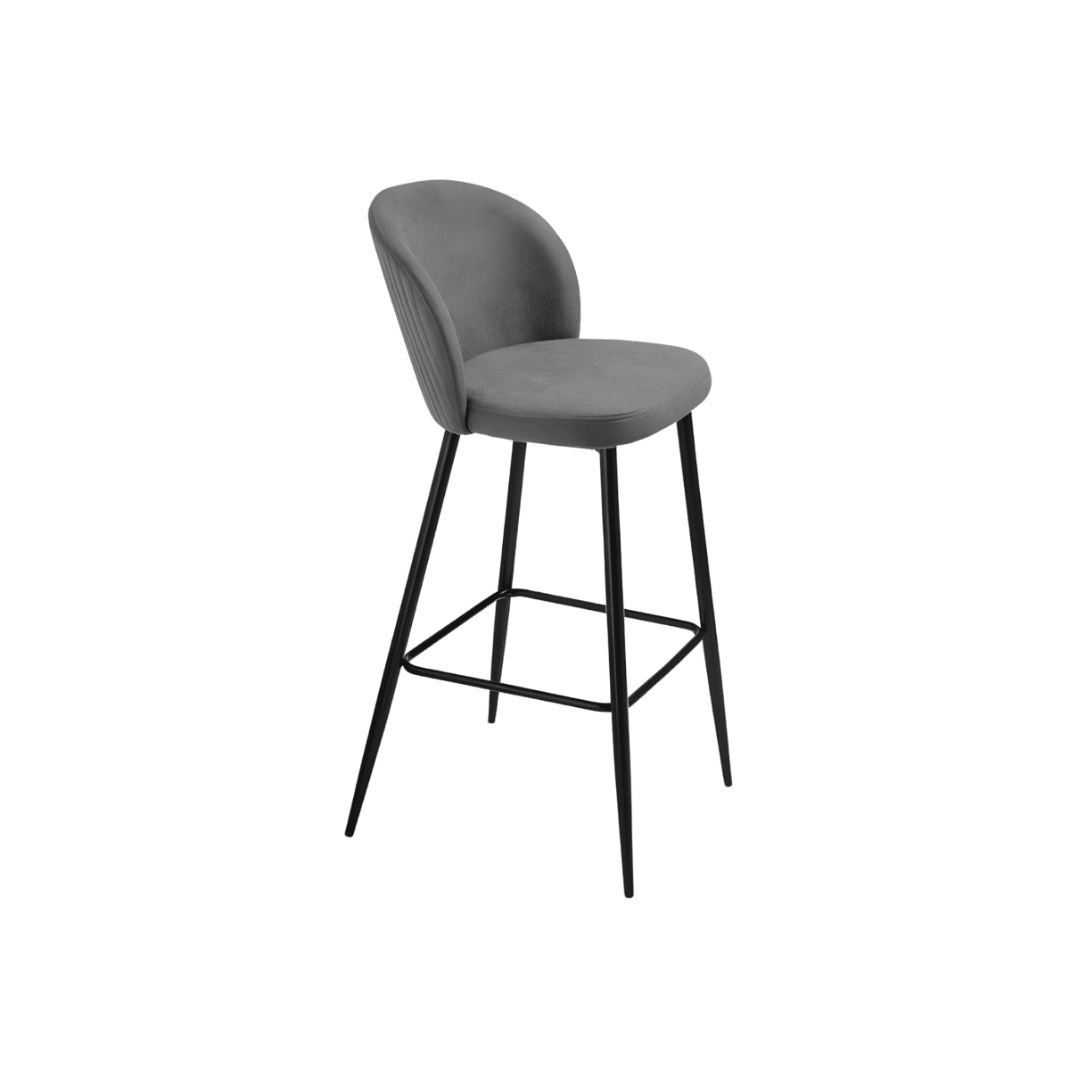 Set di sgabelli alti moderni "Lizzy" in tessuto imbottite cm 48x53 93h - MondoViro