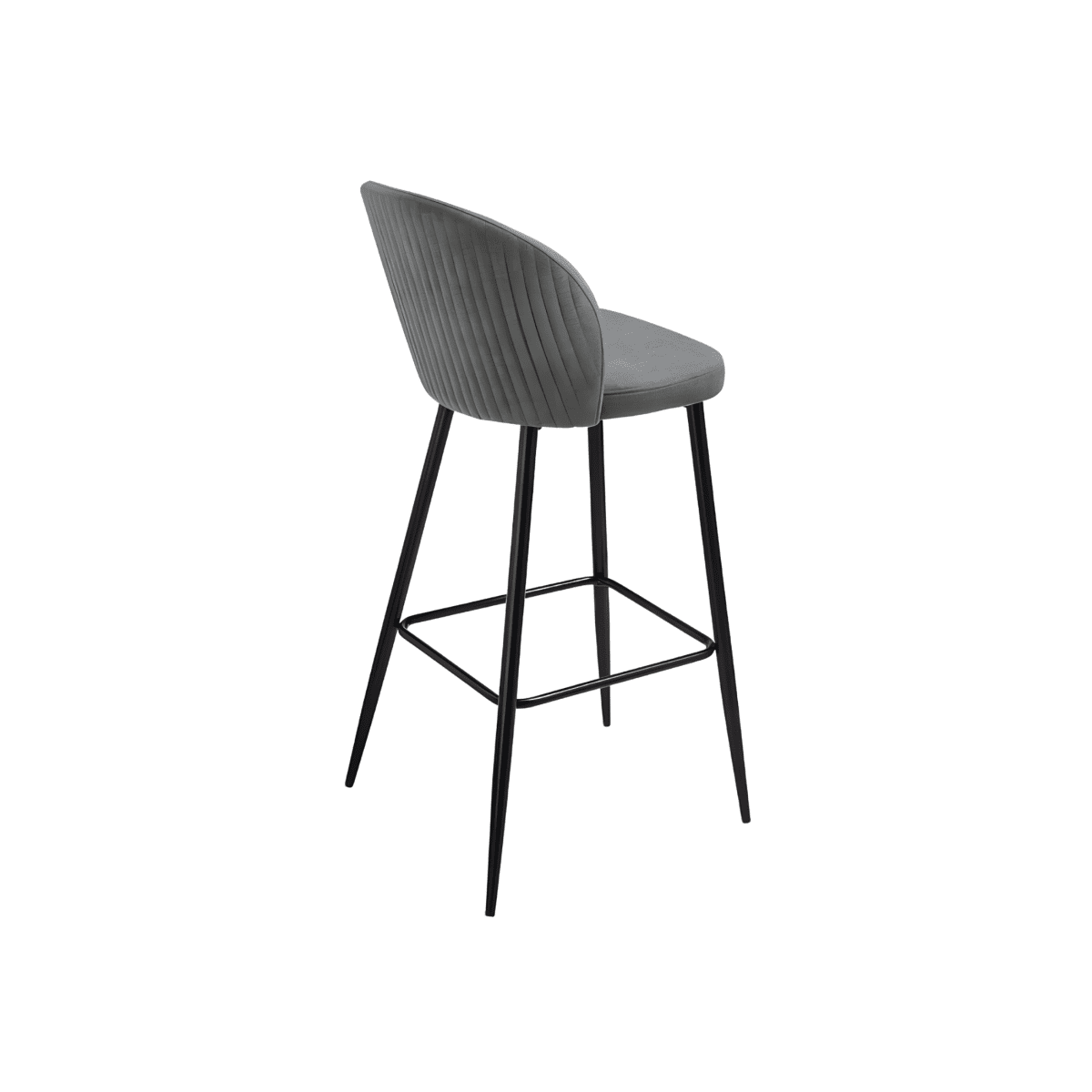 Set di sgabelli alti moderni "Lizzy" in tessuto imbottite cm 48x53 93h - MondoViro