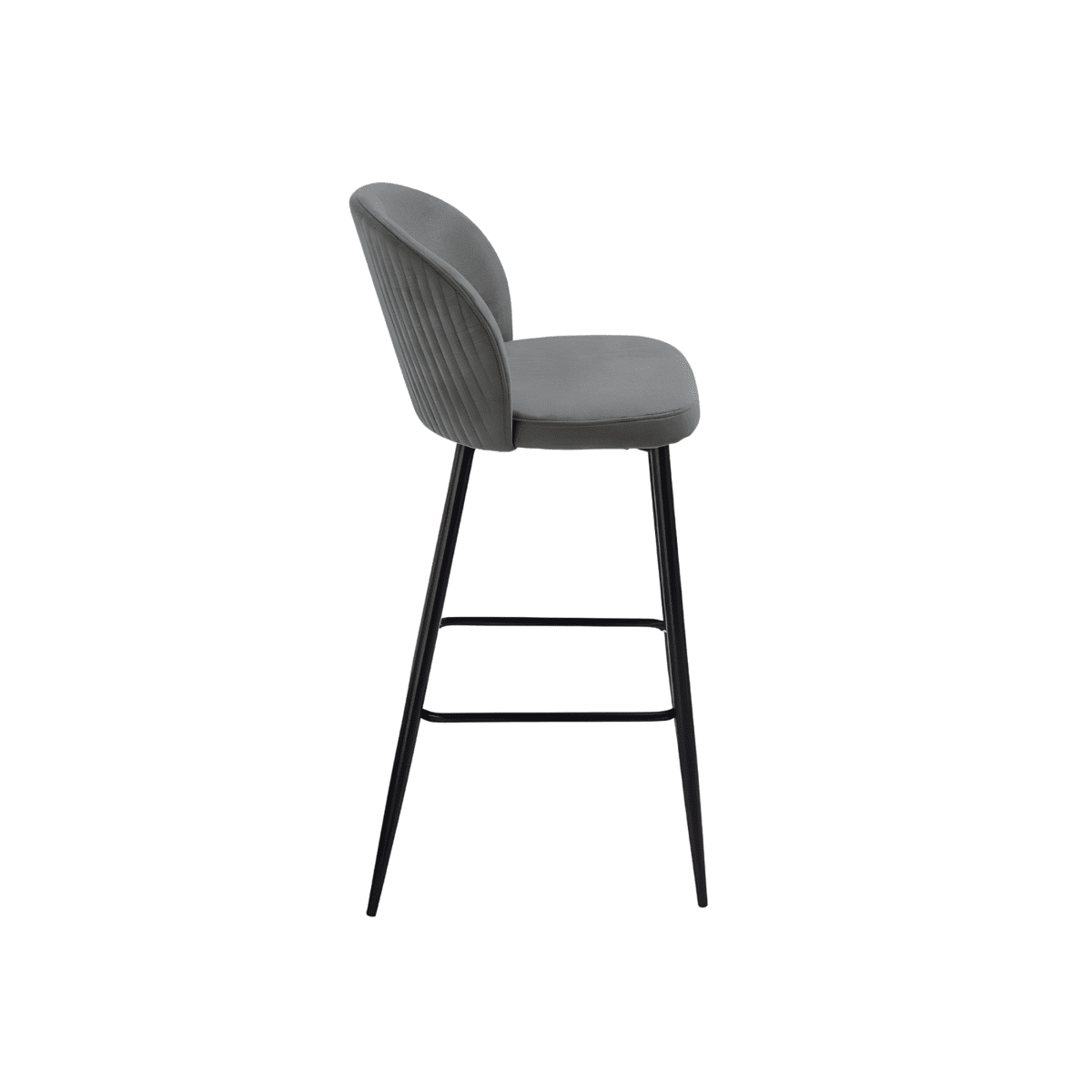 Set di sgabelli alti moderni "Lizzy" in tessuto imbottite cm 48x53 93h - MondoViro