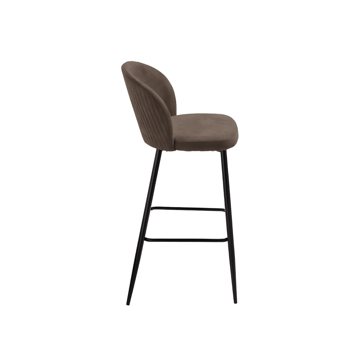 Set di sgabelli alti moderni "Lizzy" in tessuto imbottite cm 48x53 93h - MondoViro