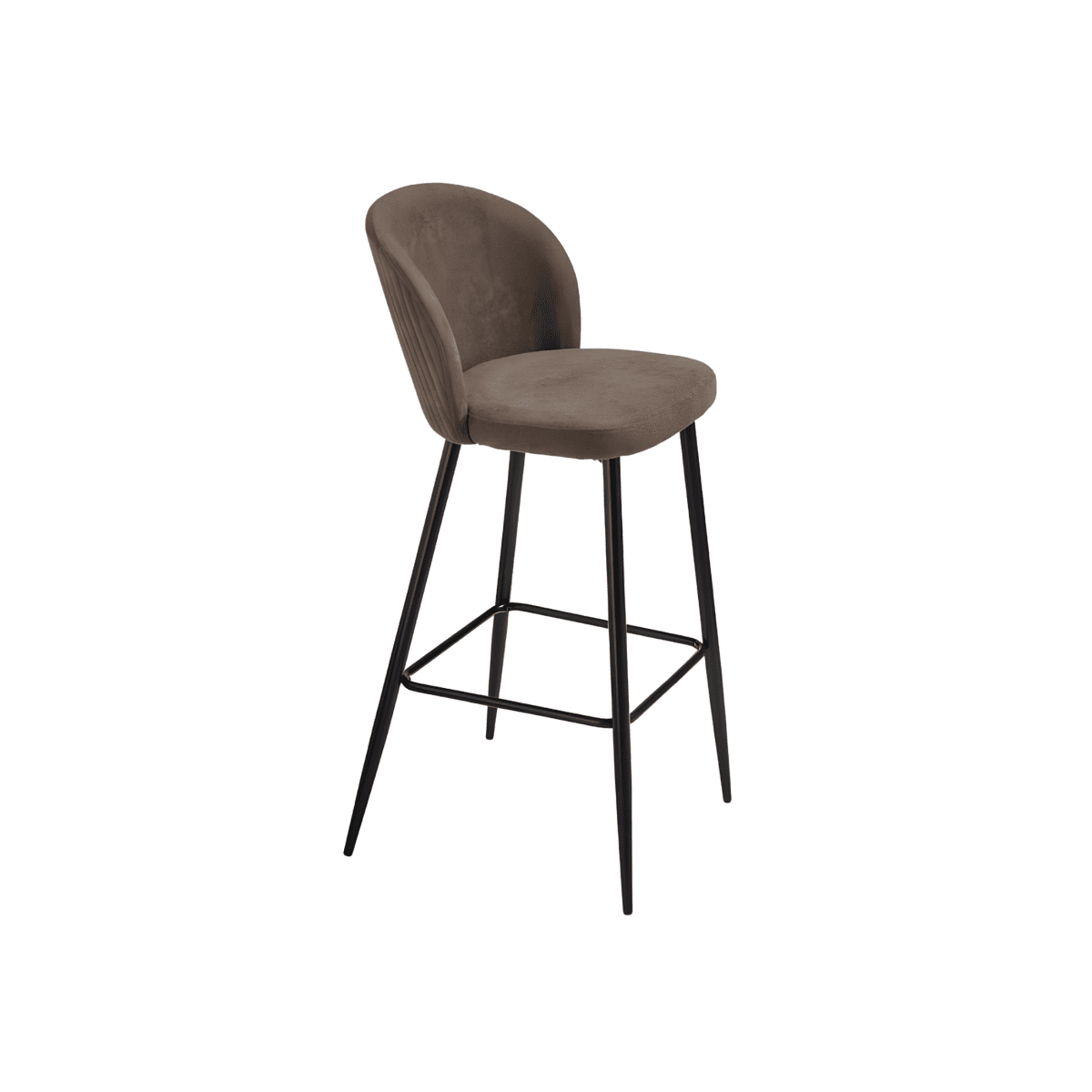 Set di sgabelli alti moderni "Lizzy" in tessuto imbottite cm 48x53 93h - MondoViro