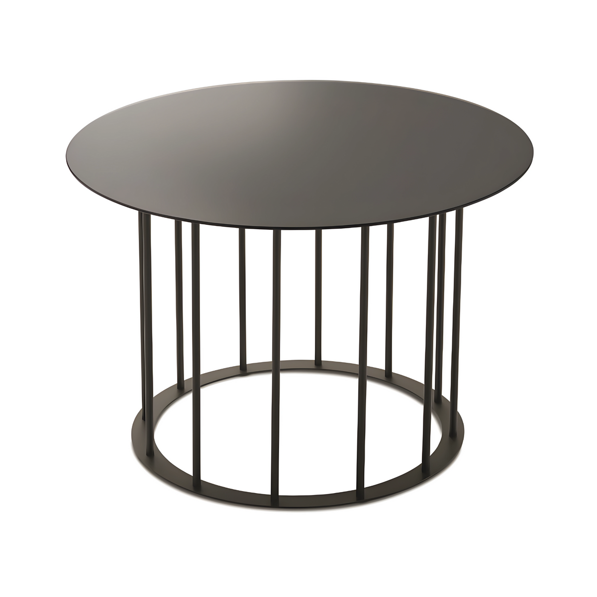 Tavolino elegante da caffè "Meyla" vetro martellato con base in metallo
