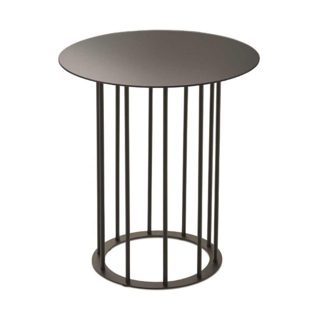 Tavolino elegante da caffè "Meyla" vetro martellato con base in metallo
