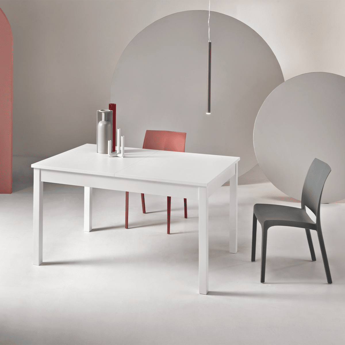 Tavolo da pranzo "Malaga" allungabile moderno cm 140/220x90 76h - MondoViro