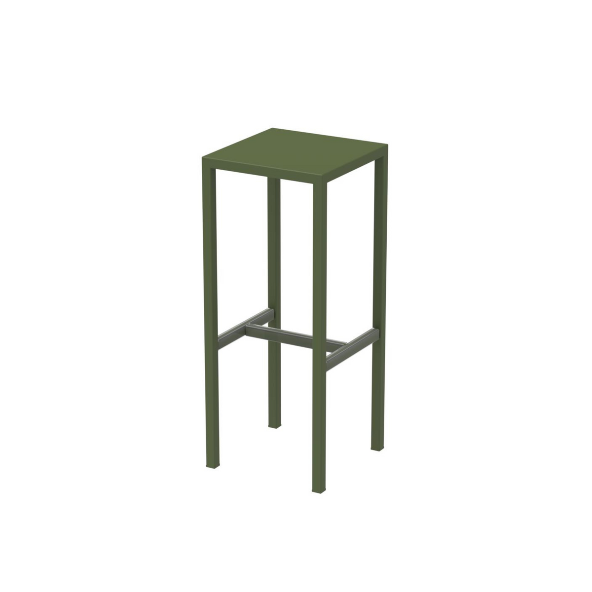 Sgabello in metallo verniciato "Seaside" da giardino cm 32x32 78h