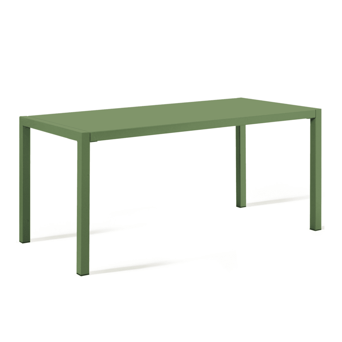 Tavolo moderno fisso rettangolare in metallo "Quatris" giardino impilabile h 75 cm - MondoViro