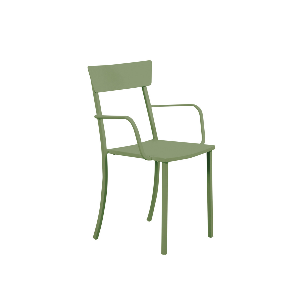 Set di 4 sedie in metallo verniciato "Mogan" da giardino impilabili cm 52x50 88h