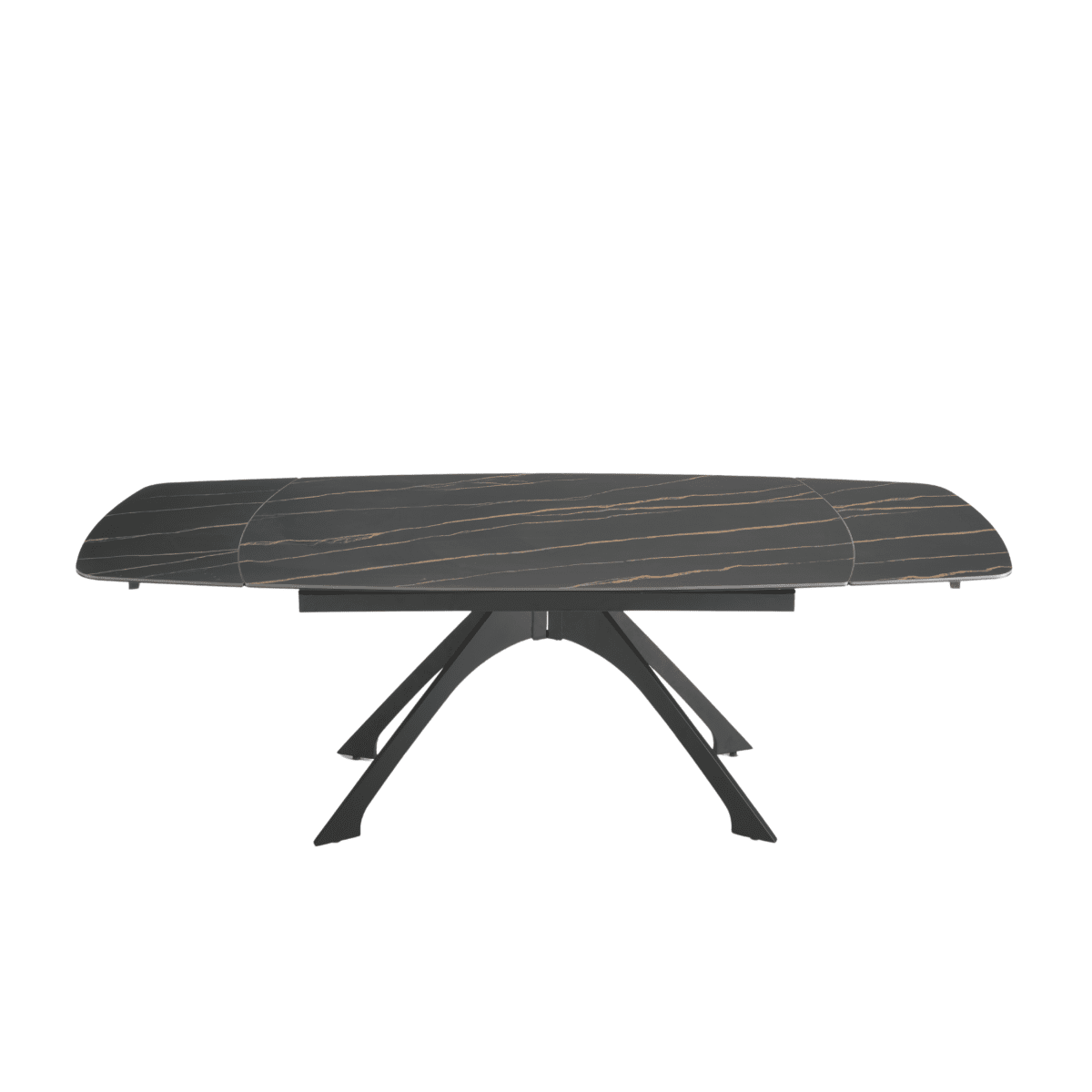 Tavolo allungabile da pranzo "Nido" con piano in grès effetto marmo cm 160/240x90 77h - MondoViro