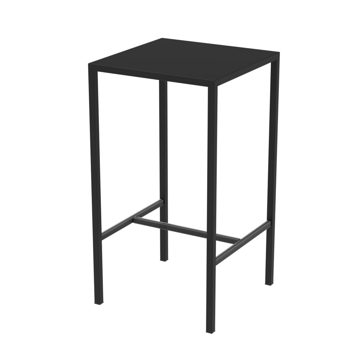 Tavolo alto in metallo verniciato "Seaside" da bar e giardino moderno h 110 cm