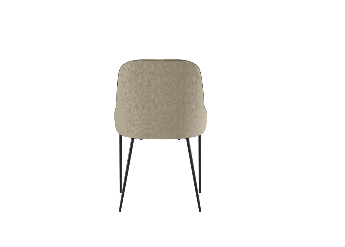 Set di 4 sedie imbottite in tessuto "Cover" con struttura in metallo verniciato