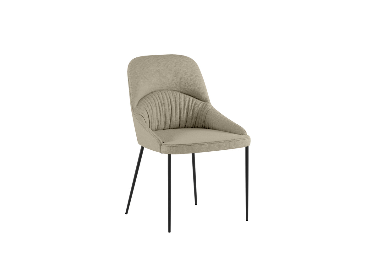 Set di 4 sedie imbottite in tessuto "Cover" con struttura in metallo verniciato