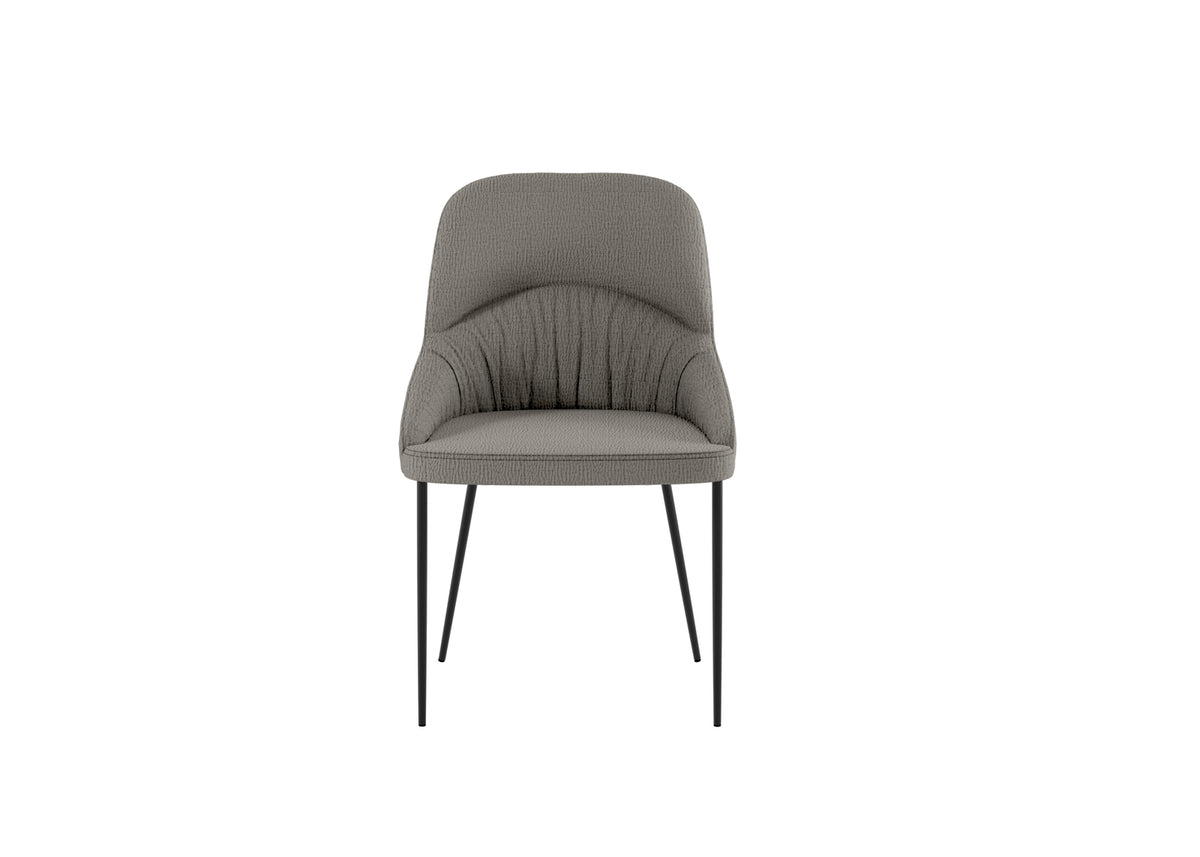 Set di 4 sedie imbottite in tessuto "Cover" con struttura in metallo verniciato