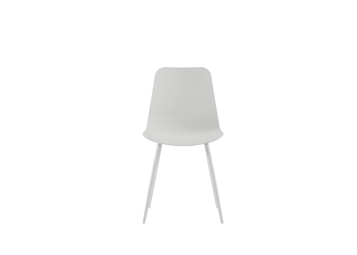 Set di 4 sedie in polipropilene "Asus" con struttura in metallo verniciato cm50x58 85h
