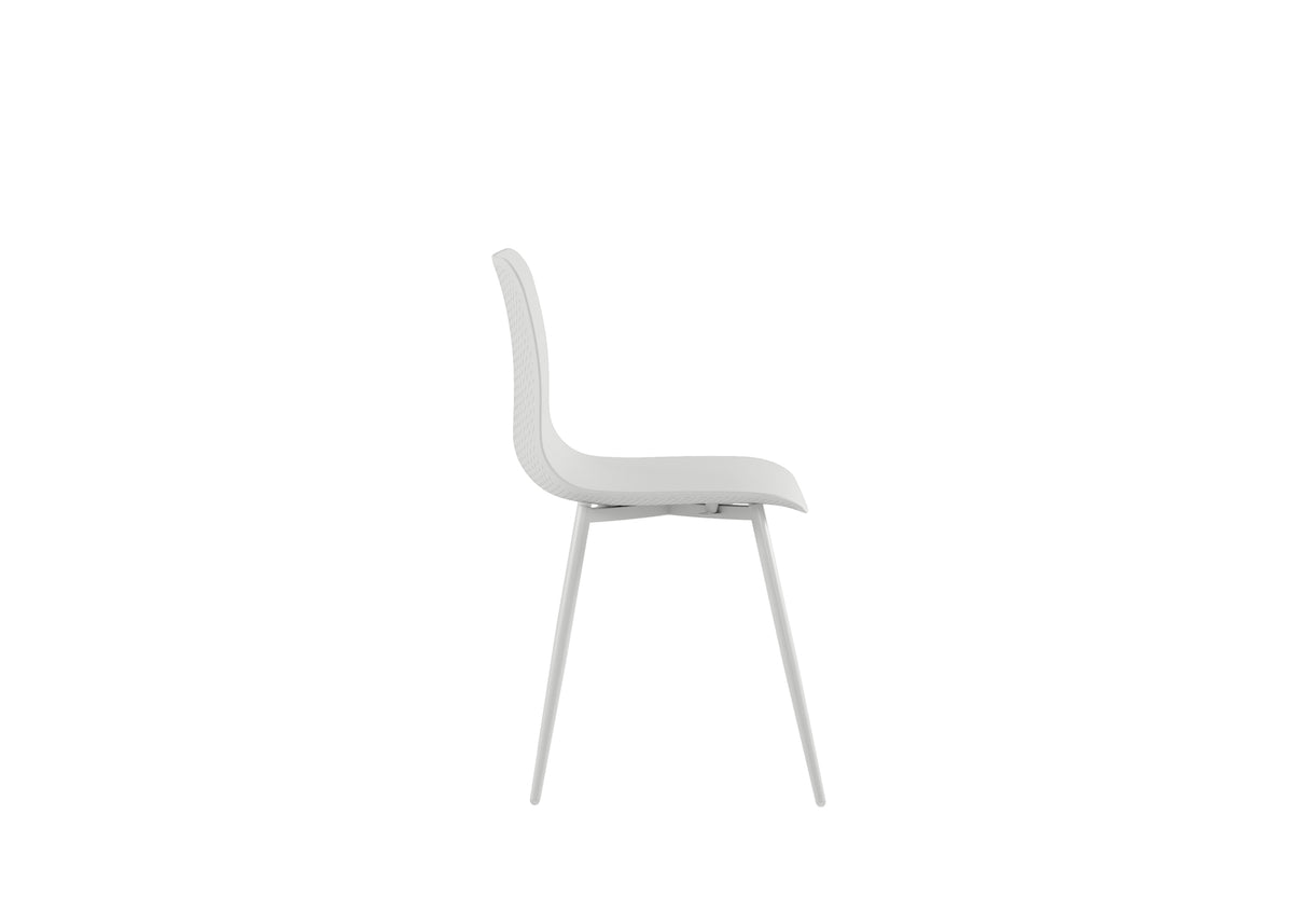 Set di 4 sedie in polipropilene "Asus" con struttura in metallo verniciato cm50x58 85h