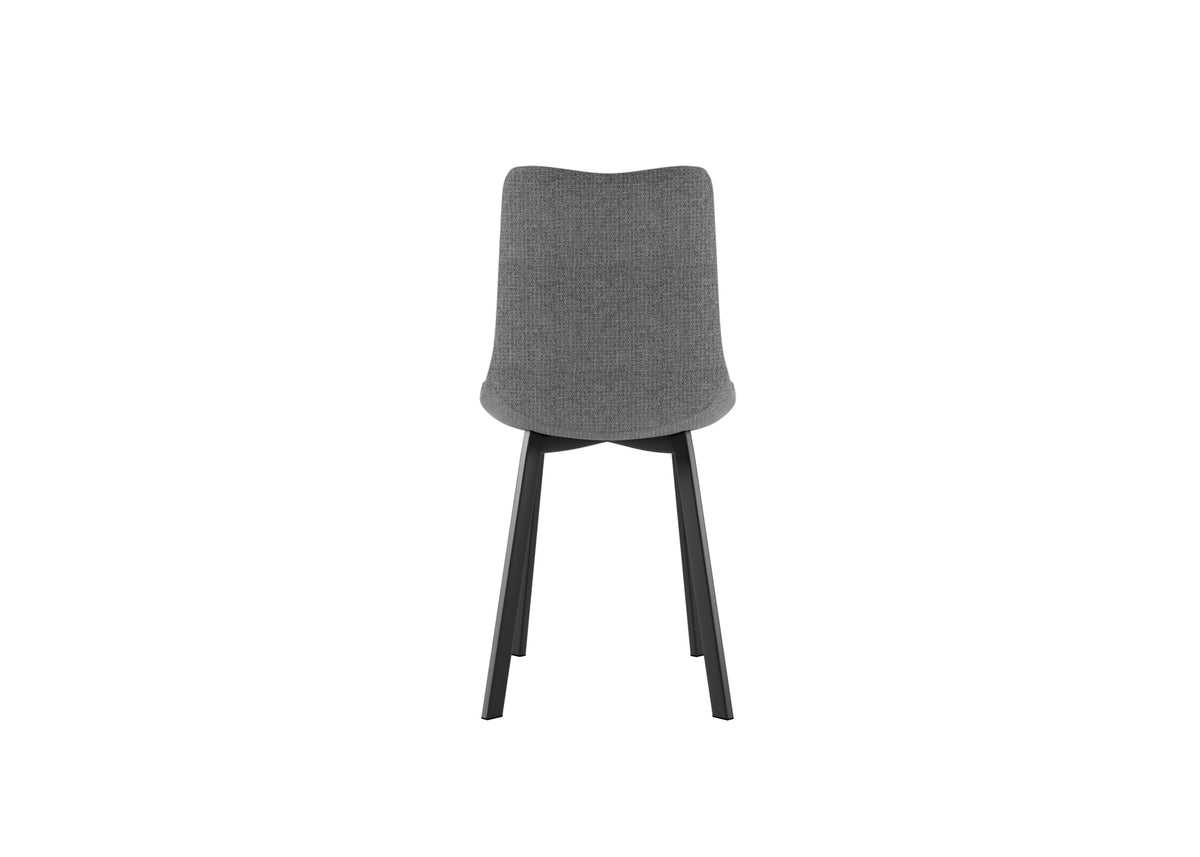 Set 4 sedie in tessuto imbottite "iris" con gambe in metallo verniciato