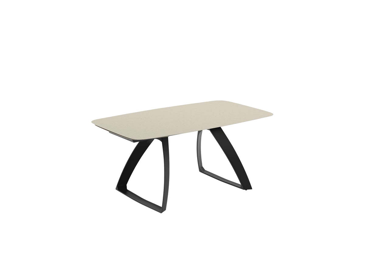 Tavolo allungabile in ceramica "Federica" 10 posti con gambe in alluminio
