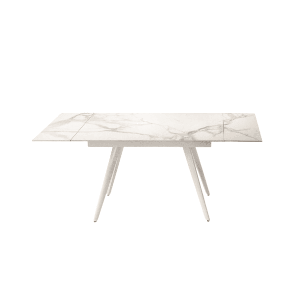 Tavolo allungabile effetto marmo "Elettra" con due allunghe cm 120x80 75h - MondoViro