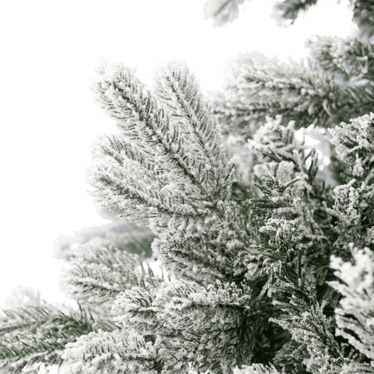 Albero di Natale innevato "Piuma" in PE effetto Real Touch + Flock di altissima qualità - MondoViro