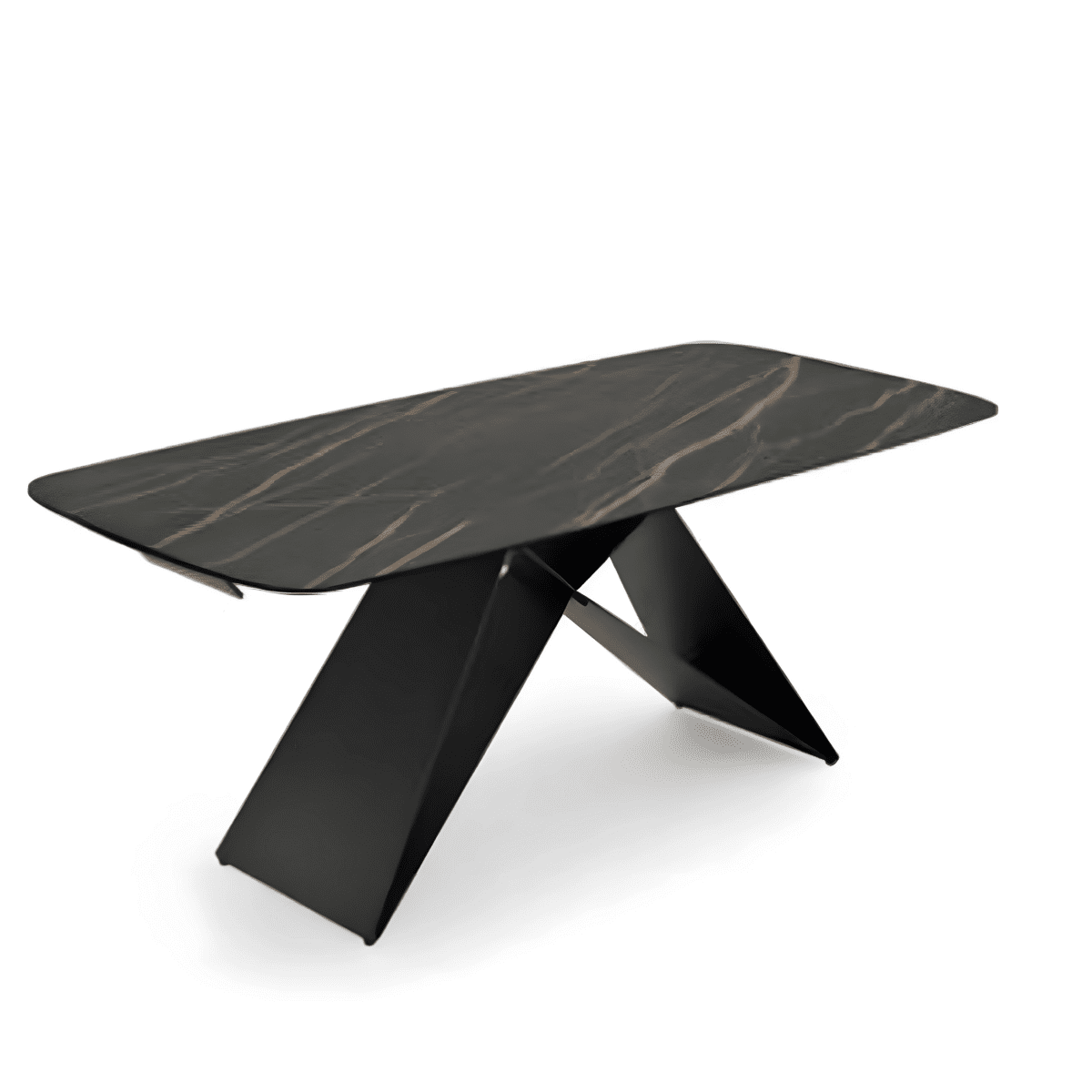 Tavolo allungabile moderno "Loyra" in ceramica su vetro temperato cm 200/280x100 76h - MondoViro