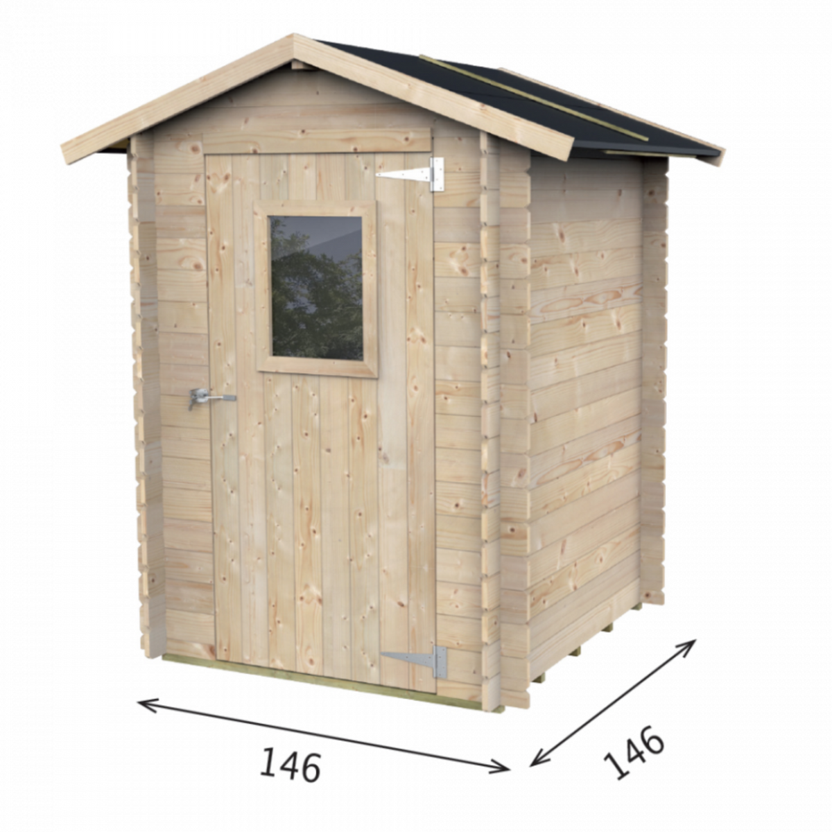Casetta in legno da giardino prefabbricata "Hobby" cm 146x146 200h