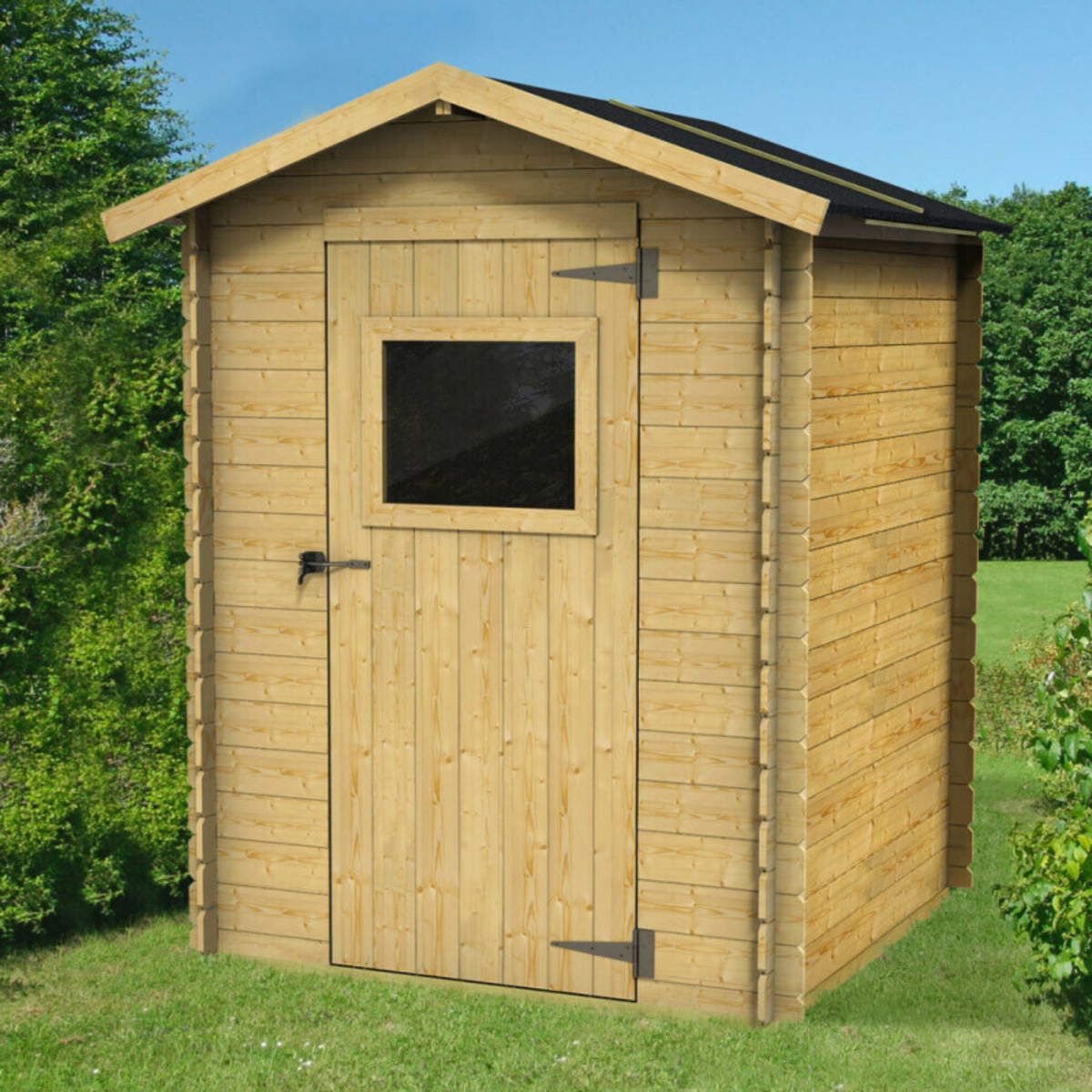 Casetta in legno da giardino "Edorado" da giardino cm 146x132 194h porta singola finestrata