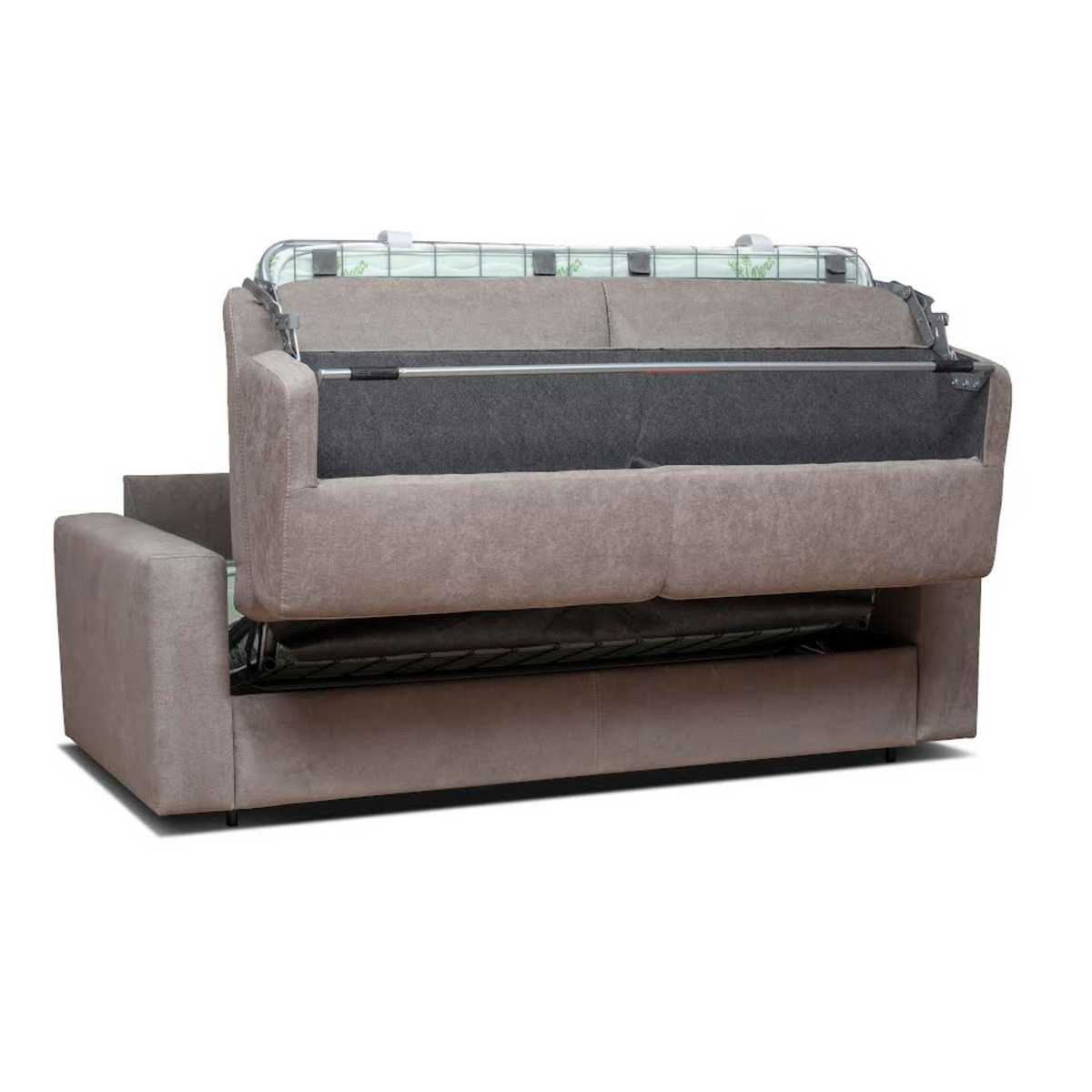 Divano letto moderno "Queens" 3 posti microfibra similpelle cm 200x100 82h
