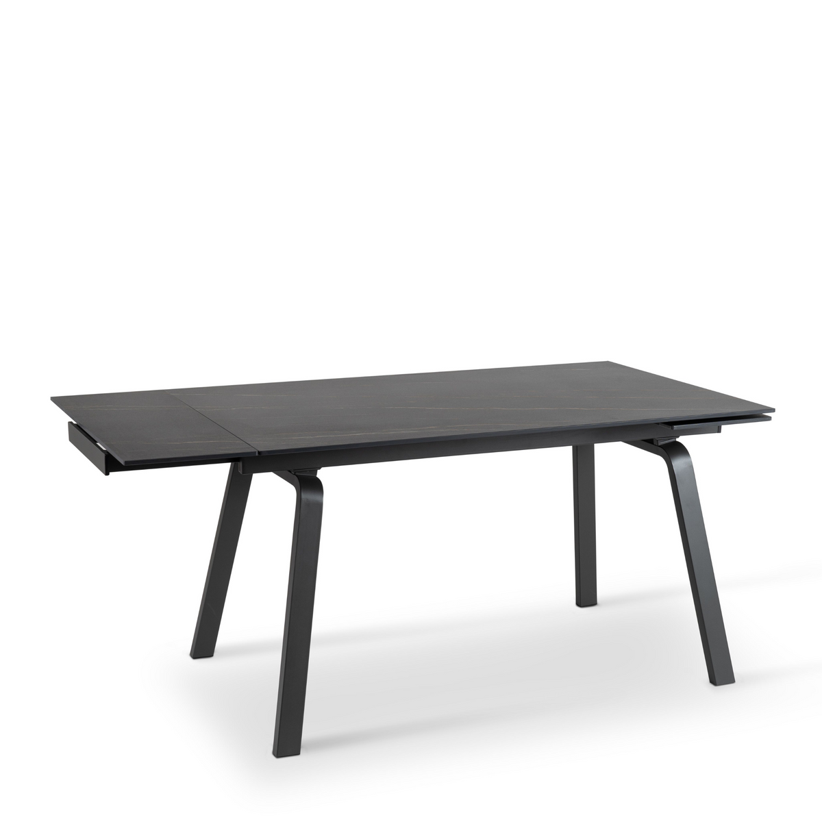 Tavolo allungabile "Zante" piano in pietra effetto marmo cm 200x80 76h
