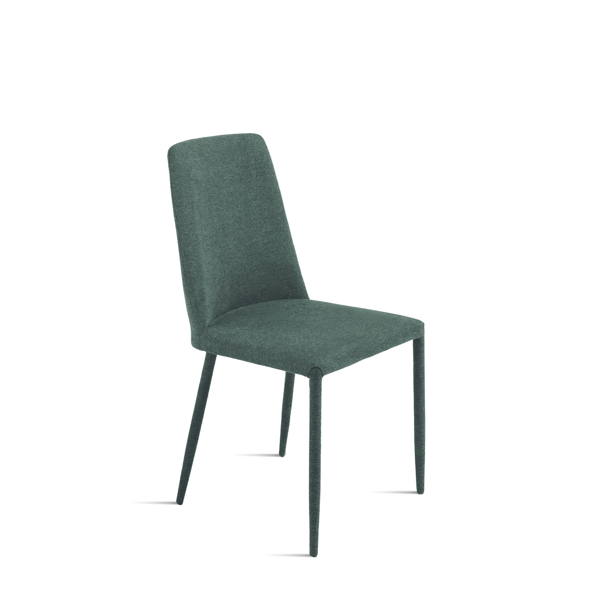 Set di sedie in tessuto imbottite "Astrin" con gambe rivestite e piedini cm 47x56 h93