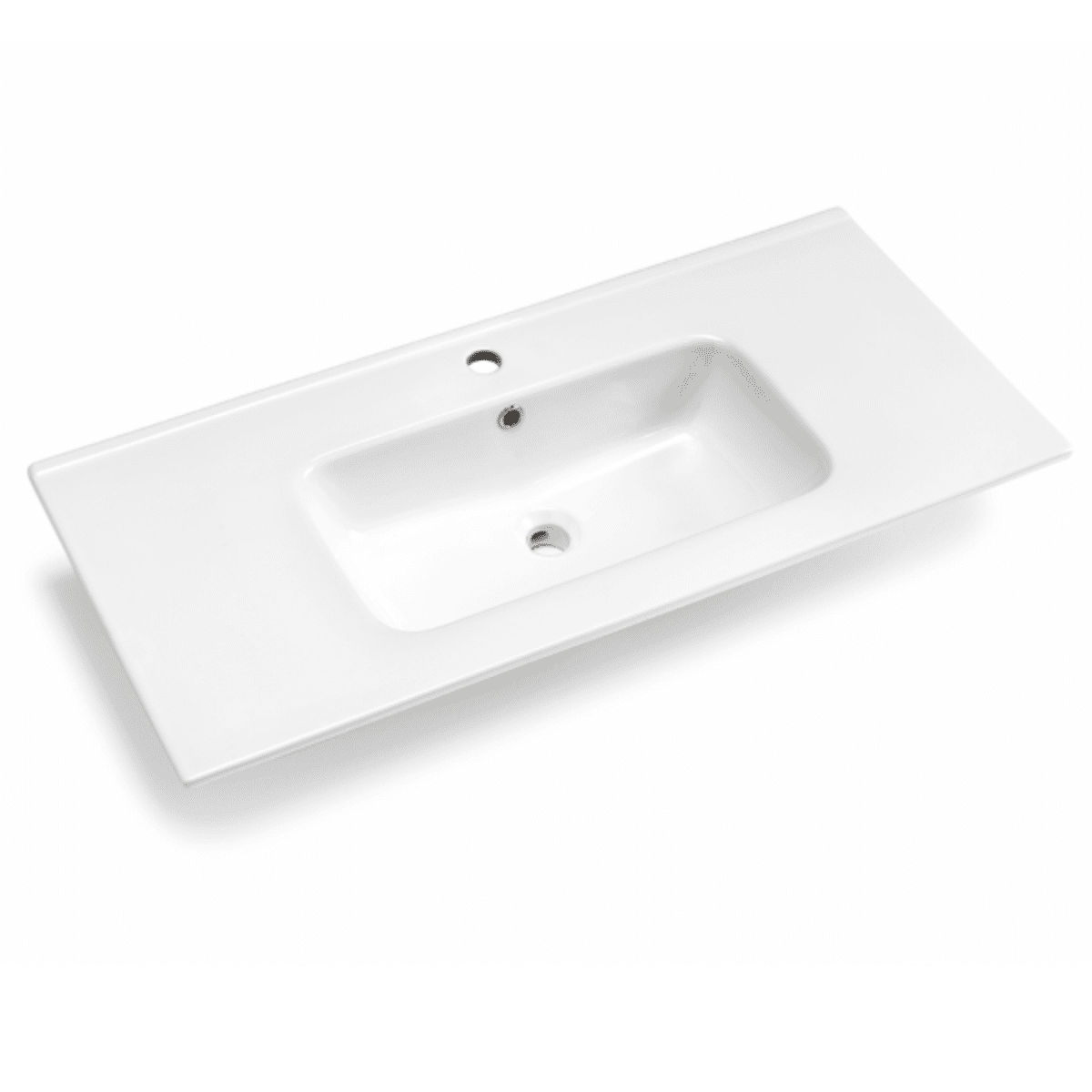 Mobile da bagno in legno "Eliot" con 2 cassetti lavabo e colonna sospesa - MondoViro