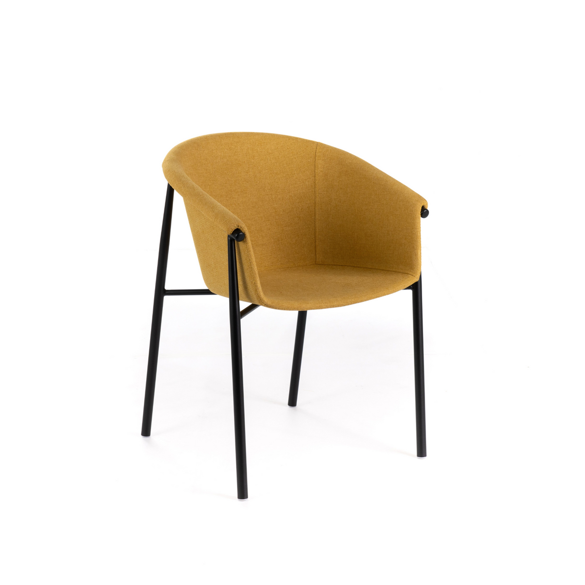 Set di sedie moderne in tessuto "Orchidea" eleganti con struttura in metallo verniciato