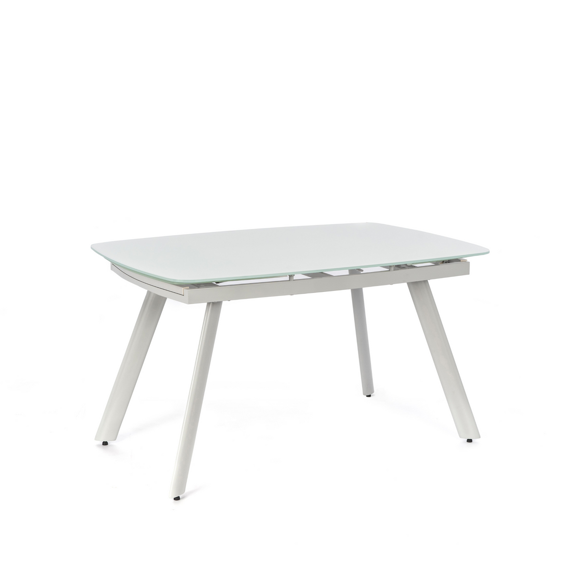 Tavolo allungabile in vetro temperato "Philo" extra white cm 140/210x90 76h
