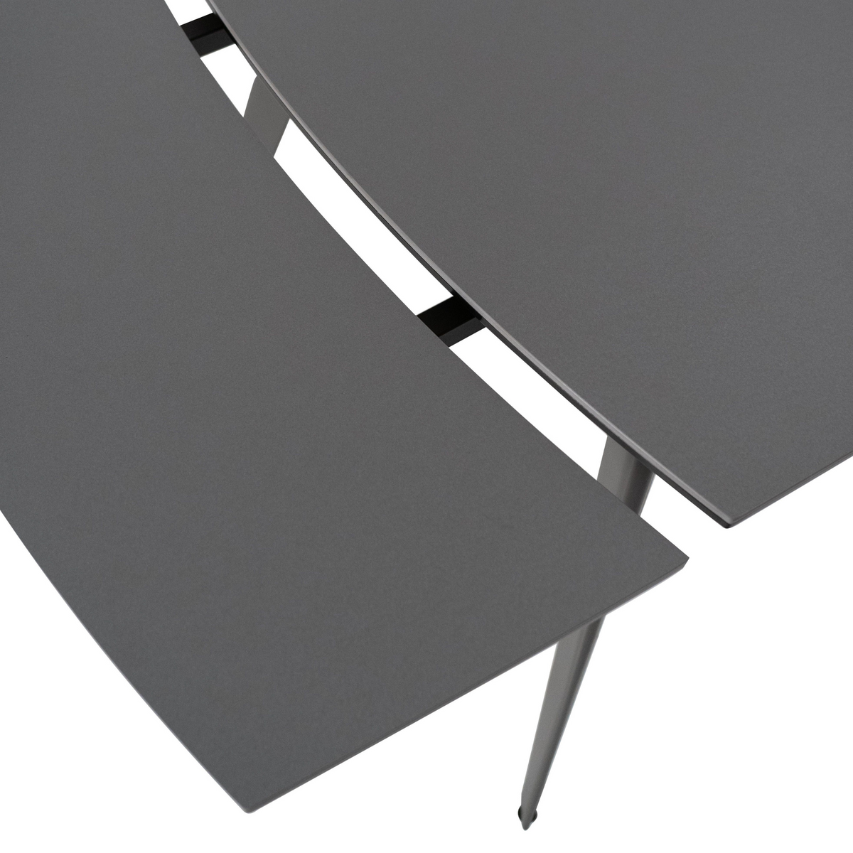 Tavolo moderno allungabile in ceramica "Melany" da soggiorno con gambe in metallo