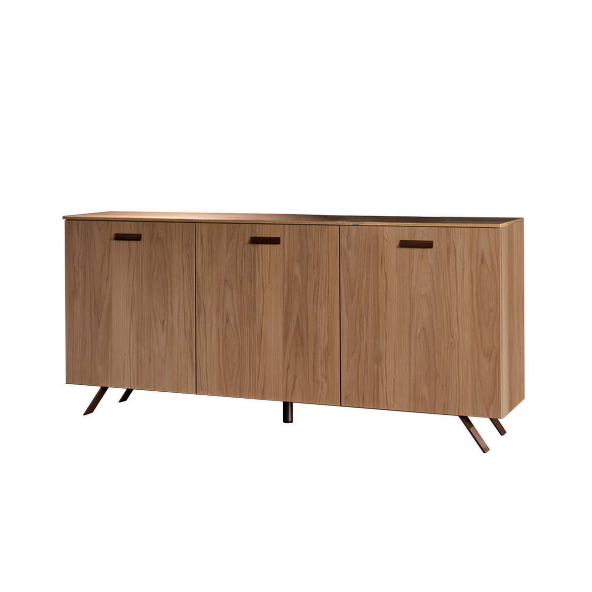 Madia moderna in legno di noce "Abaco" con 3 ante cm 180x47,5 85h