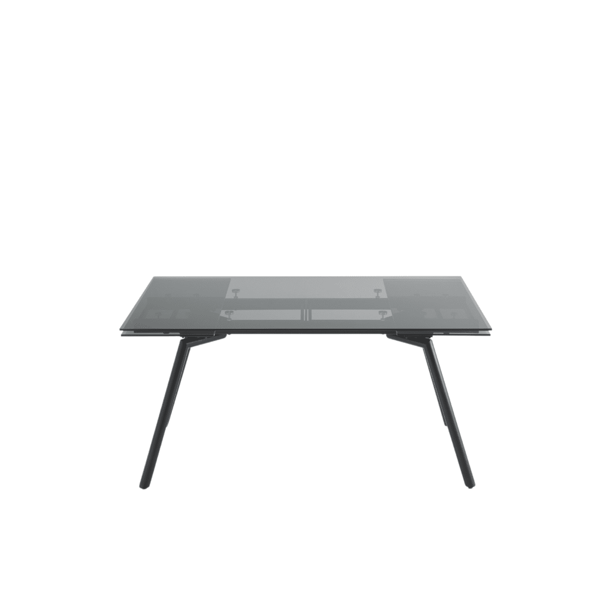Tavolo allungabile "Rhea" con due allunghe e piano in vetro cm 160/240x90 76h - MondoViro