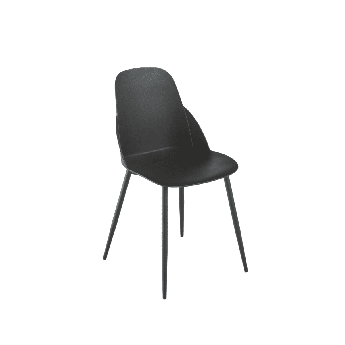 Set di sedie moderne "Solinea" in polipropilene con struttura in metallo cm 44x51 82h - MondoViro