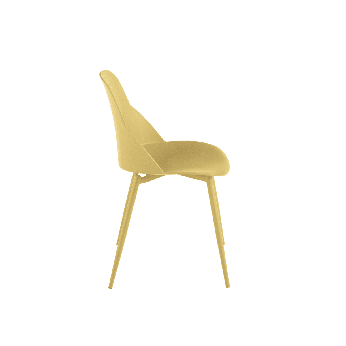 Set di sedie moderne "Solinea" in polipropilene con struttura in metallo cm 44x51 82h - MondoViro