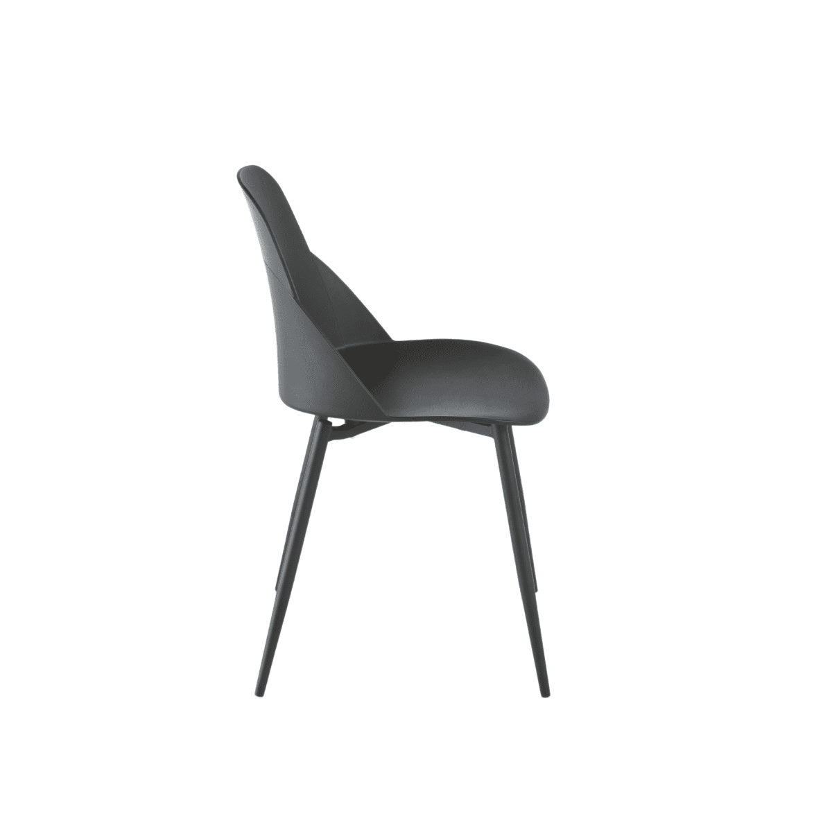 Set di sedie moderne "Solinea" in polipropilene con struttura in metallo cm 44x51 82h - MondoViro