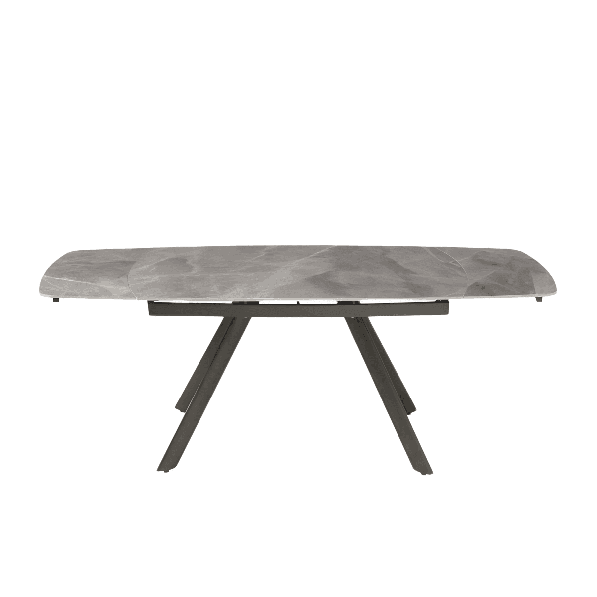 Tavolo allungabile "Igor" con piano in pietra effetto marmo cm 140x90 76h - MondoViro