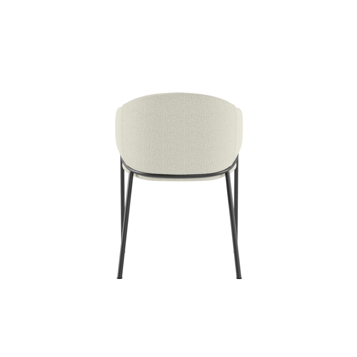 Set 4 sedie "Orizon" in tessuto bouclé easy-clean cm 53x60 78h
