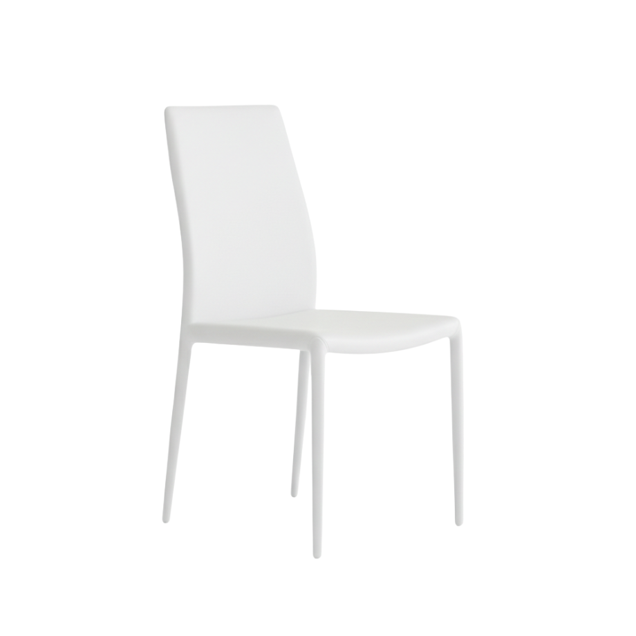 Set 4 sedie in similpelle "Impero" con struttura rivestita coordinata cm 53x43 90h