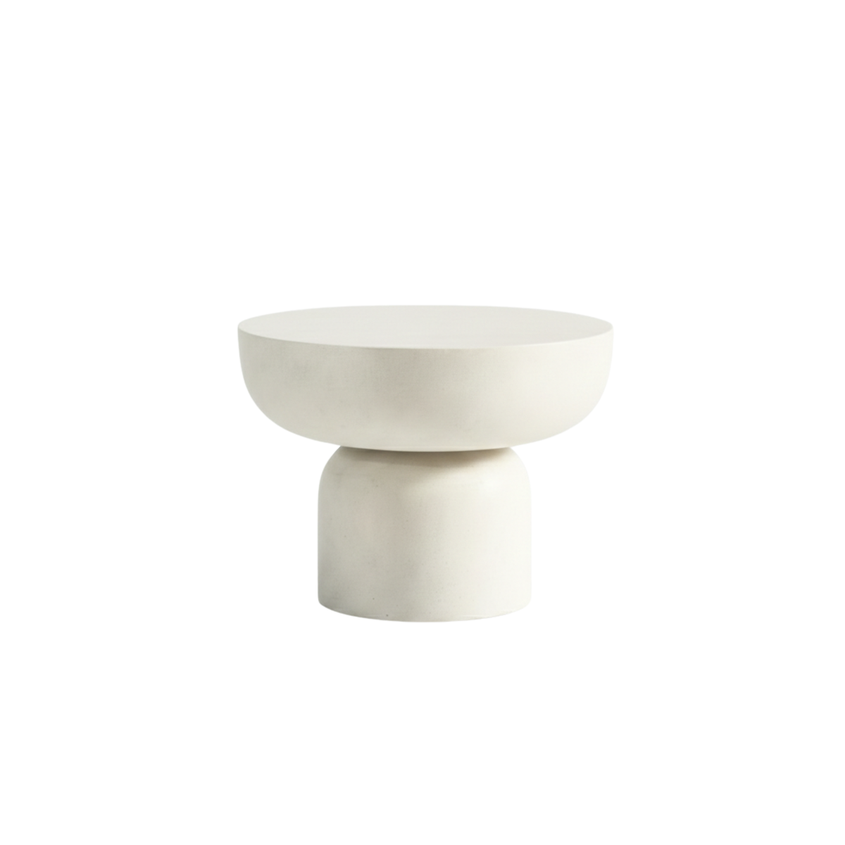 Tavolino "Pop" scultoreo in microcemento rotondo cm Ø 48x35h