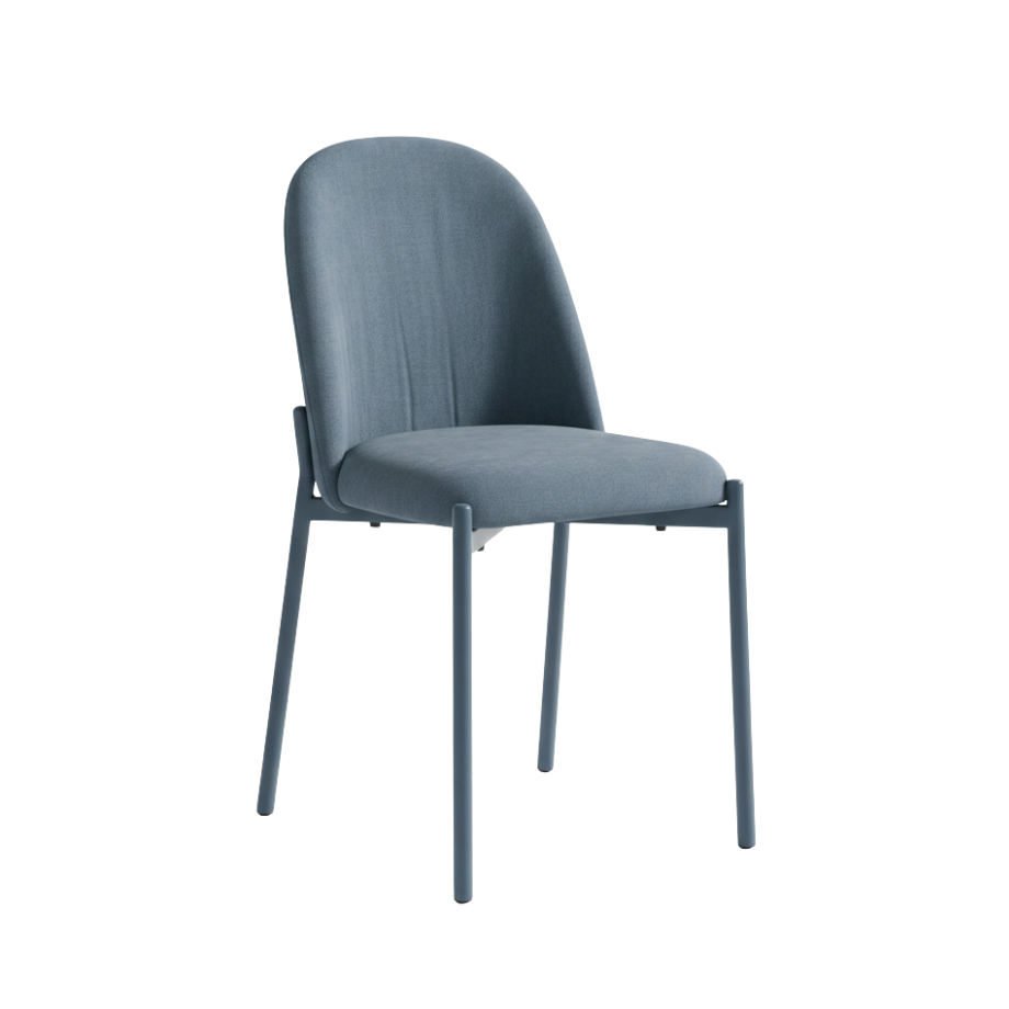 Set 4 sedie "Nova" imbottite in tessuto con struttura in metallo cm 47x56 86h