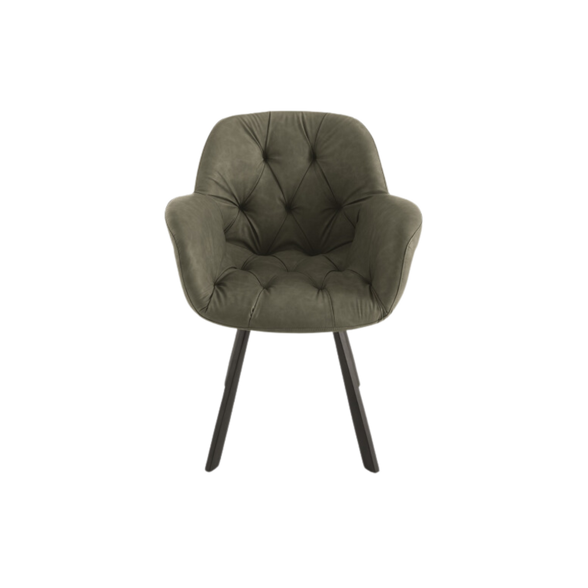 Sedie imbottite in ecopelle soft touch "Town" moderne da soggiorno cm 66x65 85h